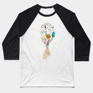 Hand holding beautiful flowers Baseball T-Shirt